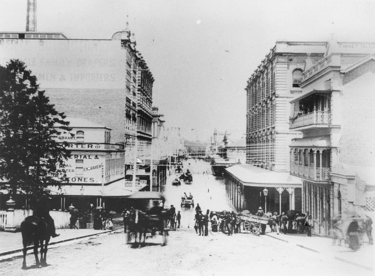 Edward Street in Brisbane, 1893, Brisbane City