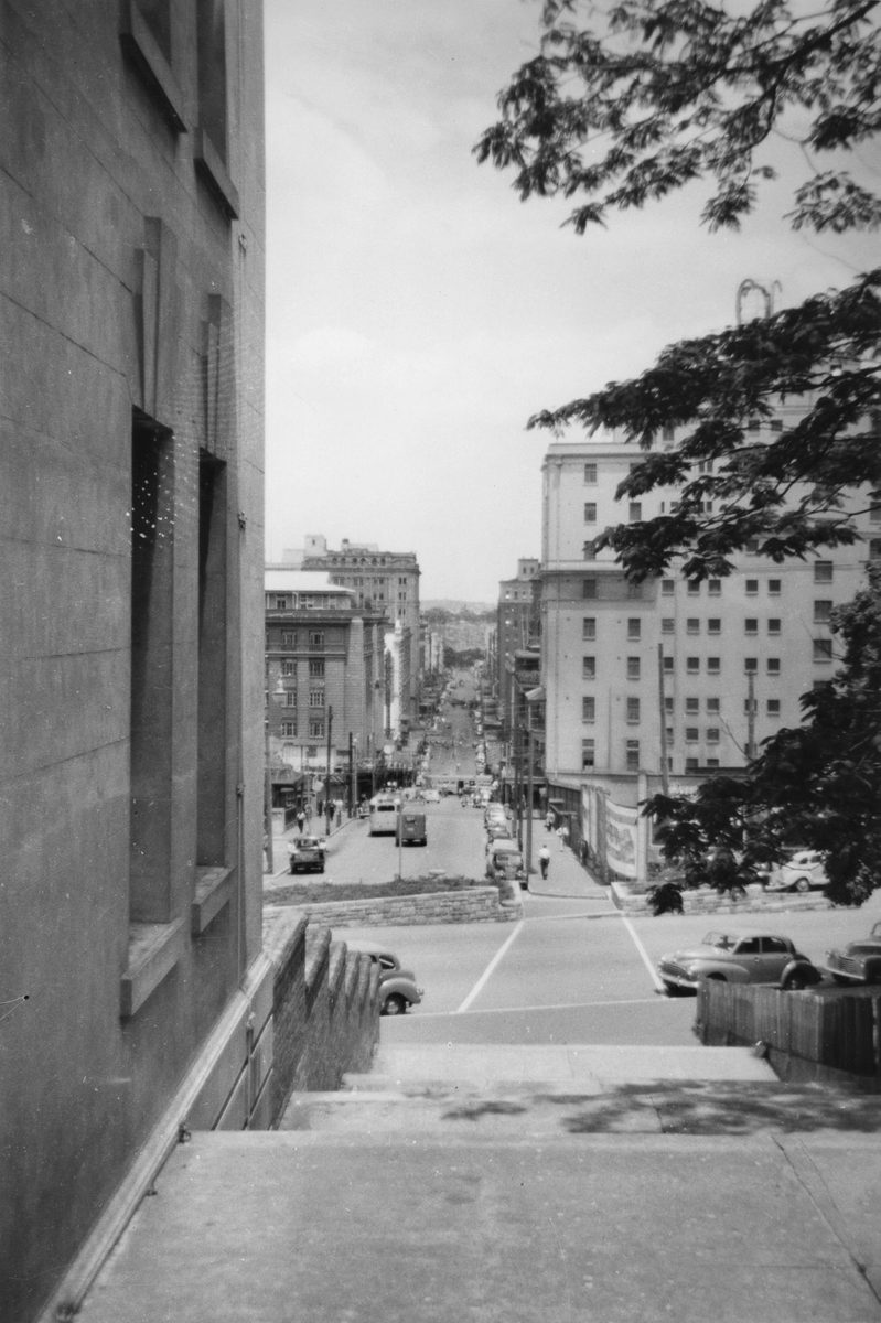 Edward Strret, Brisbane, from beside the Trades Hall, 1952, Brisbane City