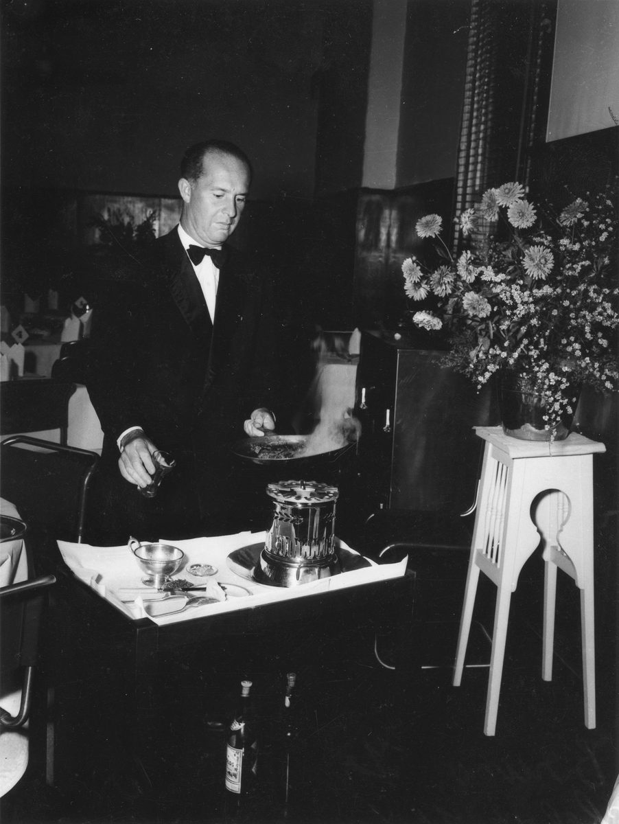 Bruno Friedlander, Chef at Hotel Cecil, 1953, Brisbane