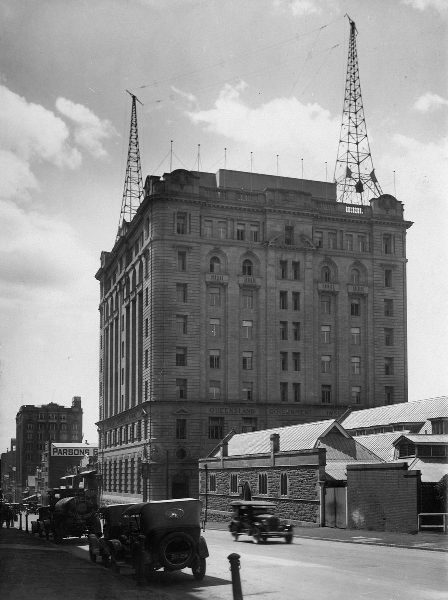 Elizabeth Street, Brisbane showing Queensland Government Insurance Building, 1926, Brisbane City