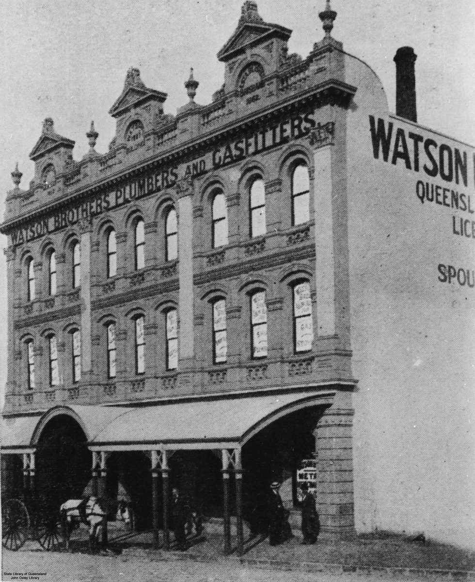 Watson Brothers Plumbers and Gasfitters building, Margaret Street, Brisbane, 1902, Brisbane City