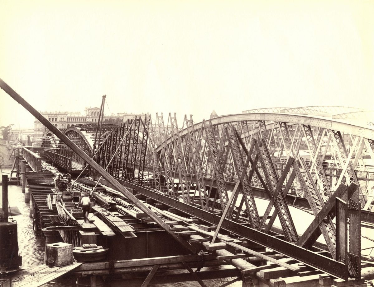 Second permanent Victoria Bridge, Brisbane, 1897, Brisbane City