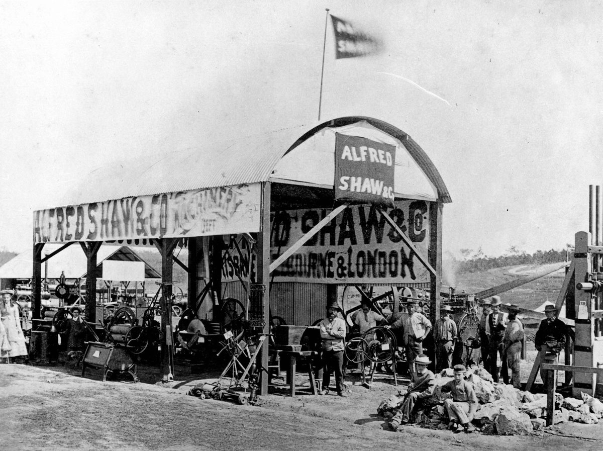 Alfred Shaw & Co.'s machinery exhibition at the Queensland Intercolonial Exhibition in 1876, Brisbane