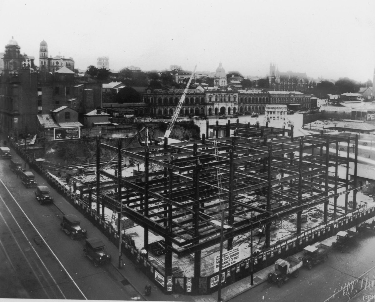 State Government Insurance Offices under construction, Brisbane, 1931, Brisbane City