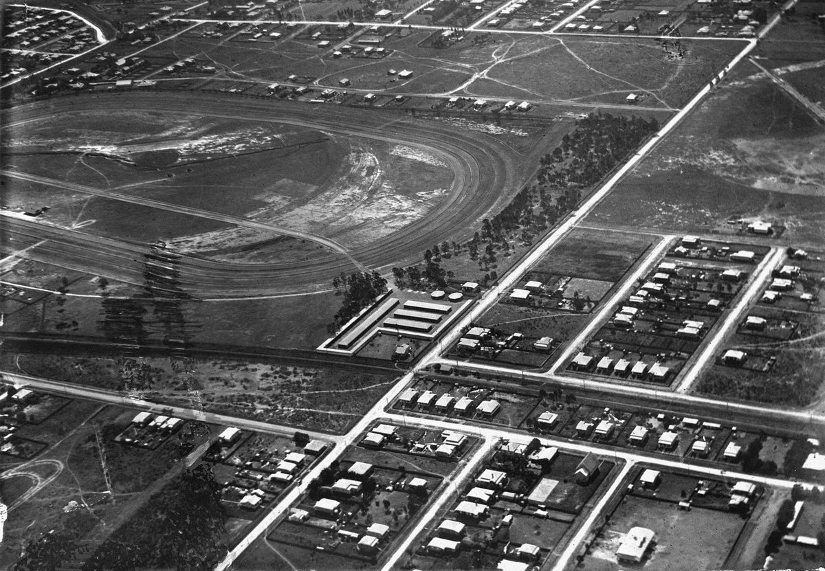 Eagle Farm Racecourse and surrounds, as seen from the air, Brisbane, 1919