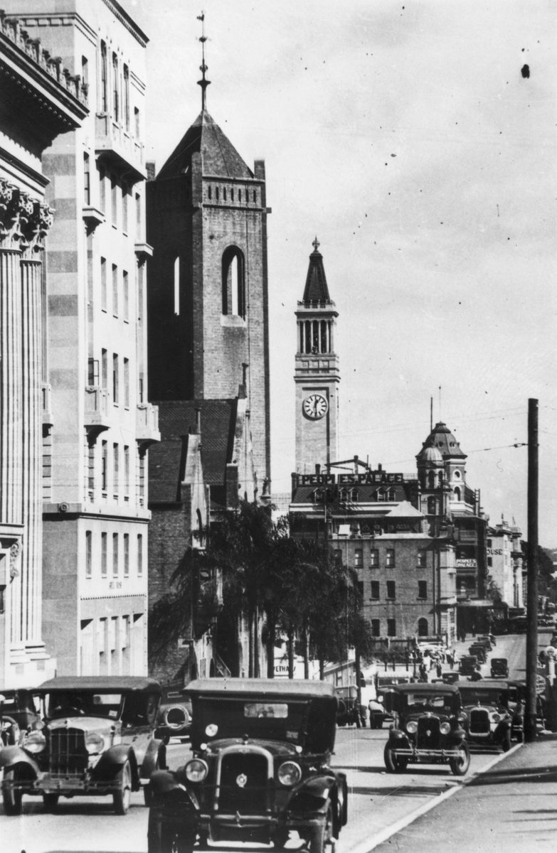 Section of Ann Street between Wharf and Creek Street, 1933, Brisbane City