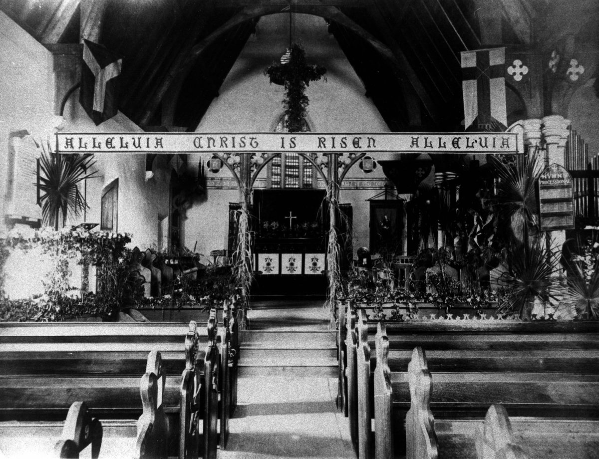 Interior of St John's Anglican Pro Cathedral in Brisbane in 1889, Brisbane City