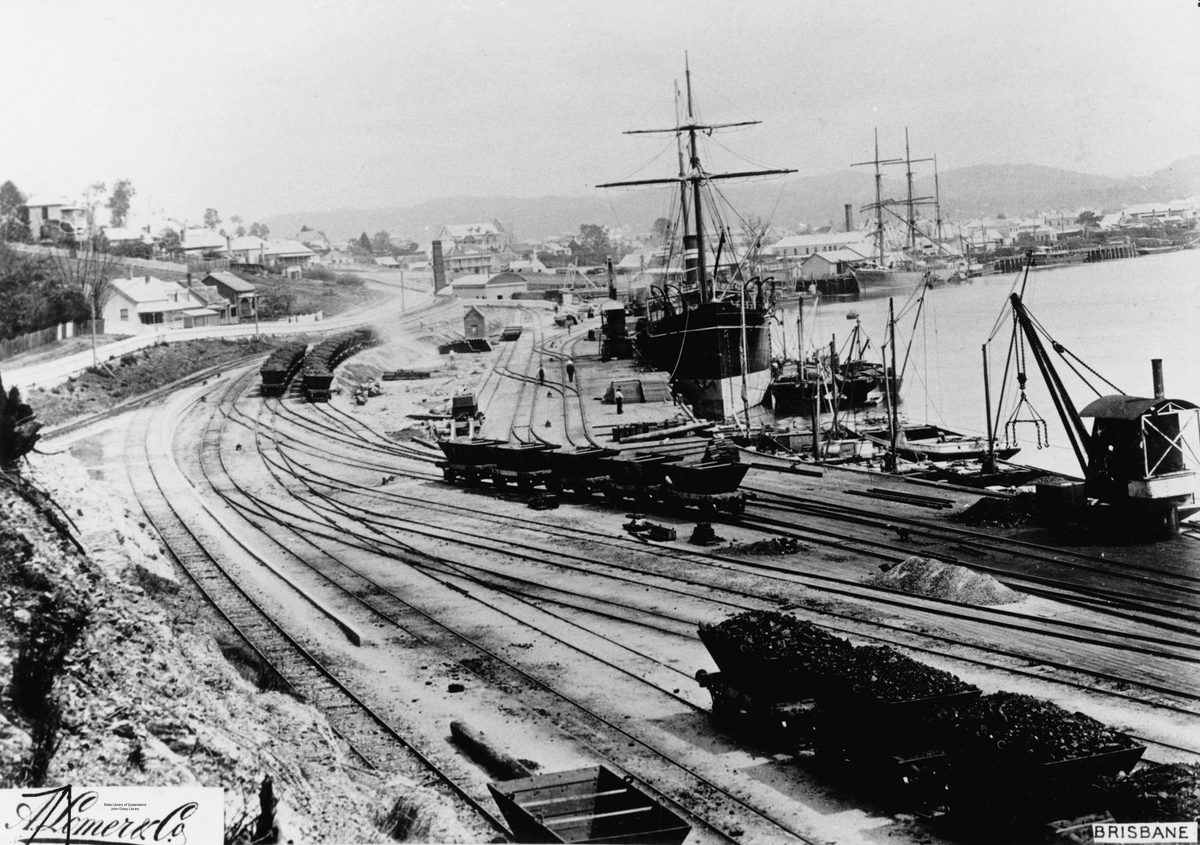 South Brisbane Coal Wharves, 1889