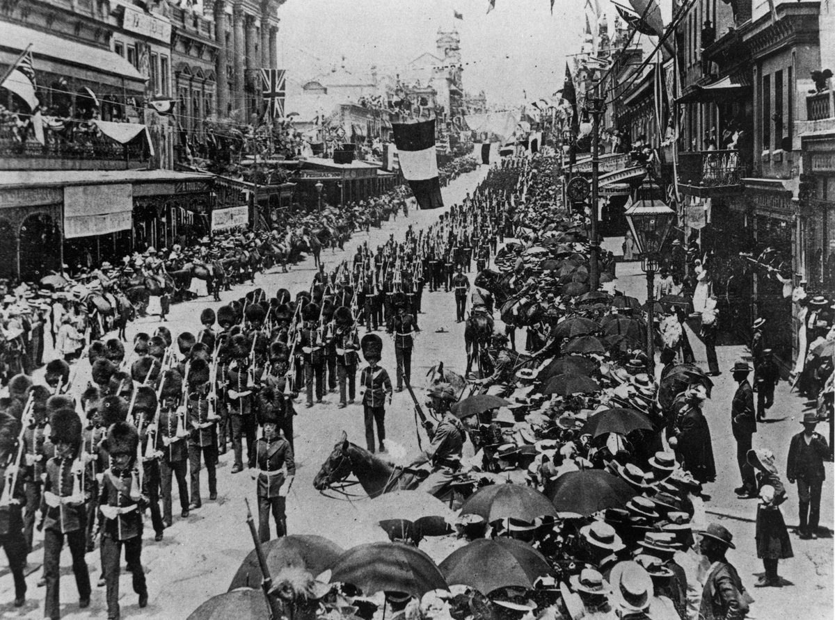 Procession along Queen Street, Brisbane, 1901
