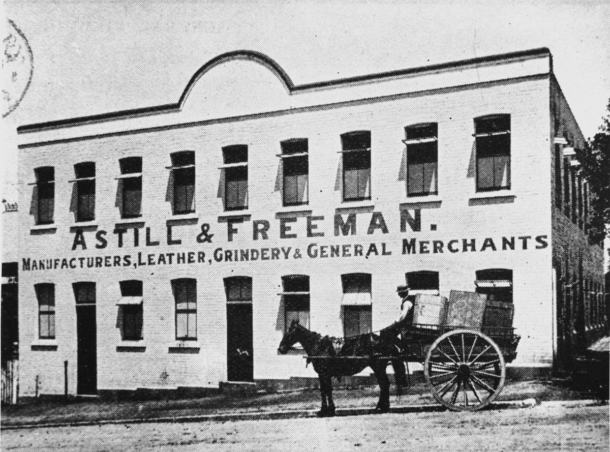 Astill & Freeman's leather factory, South Brisbane, 1900