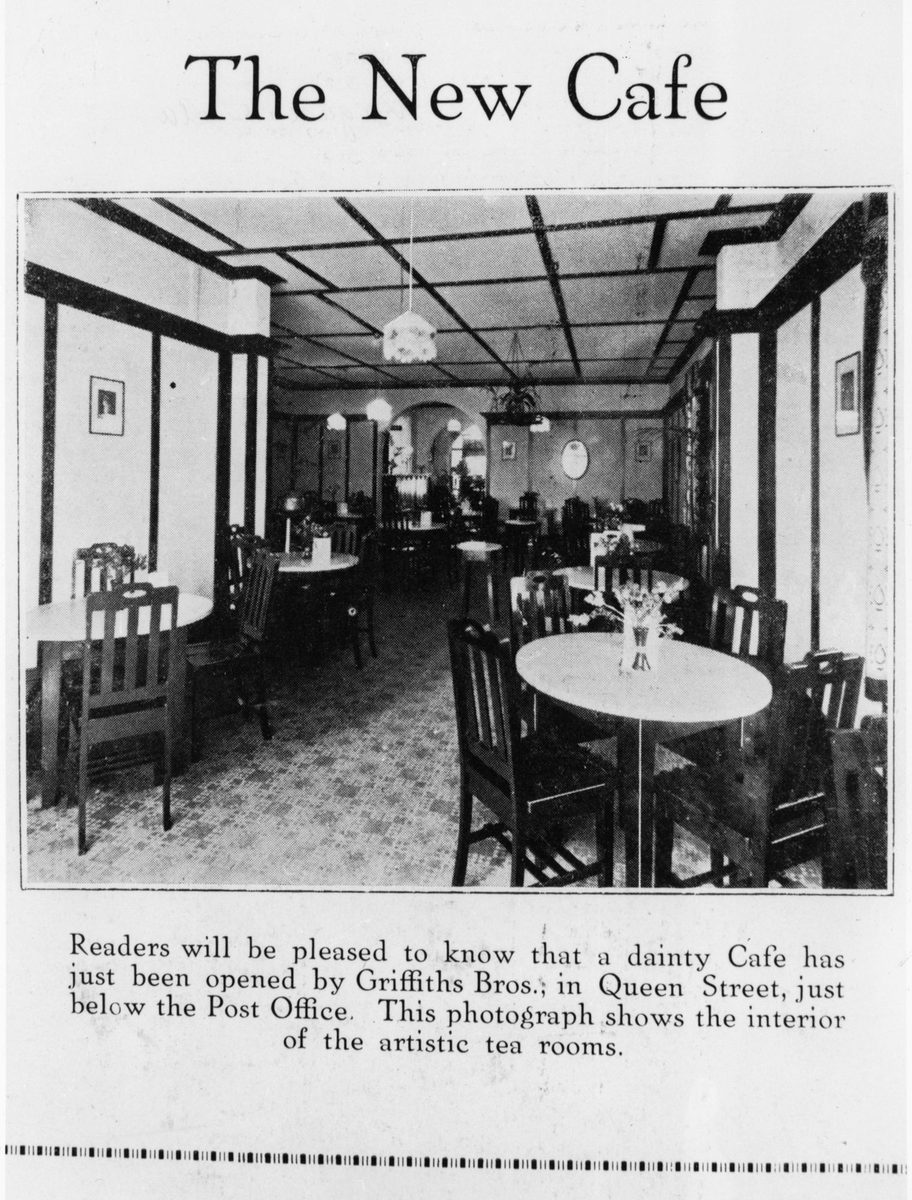 Interior of the artistic new tea rooms, opened by Griffiths Bros., in Brisbane in 1922