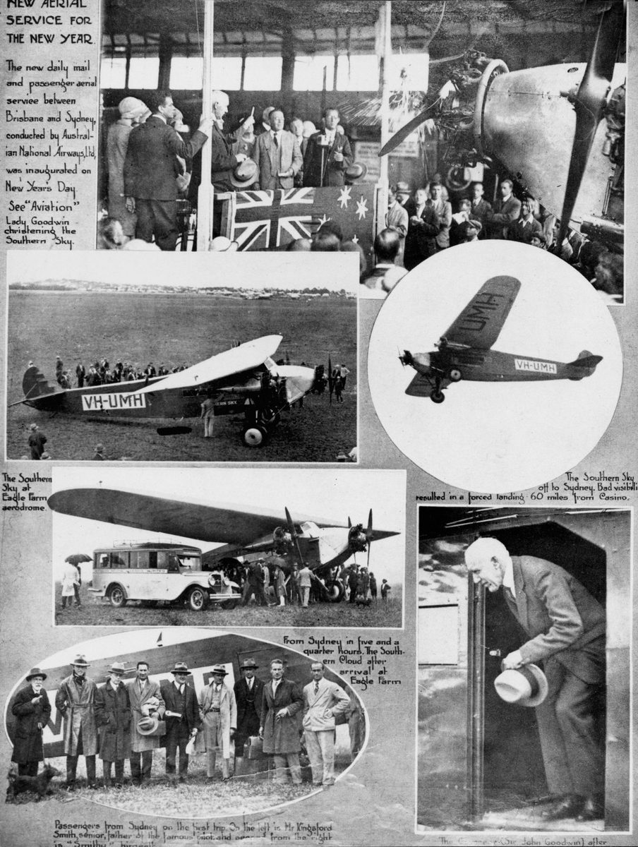 New aerial service for the New Year, 1930, Brisbane