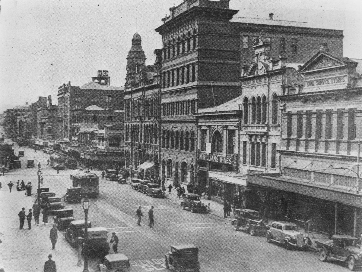 View of Adelaide Street, 1935, Brisbane City