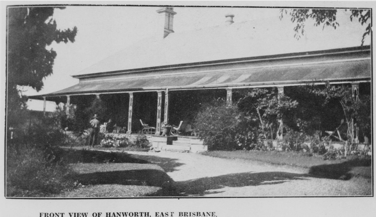 Front view of Hanworth, in Lytton Road, East Brisbane, 1930