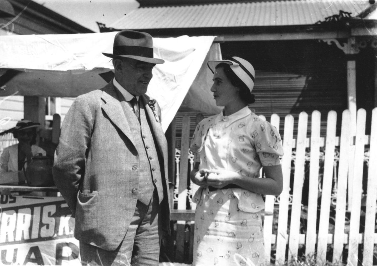 Mr H. M. Russell on Election Day, 1938, Brisbane