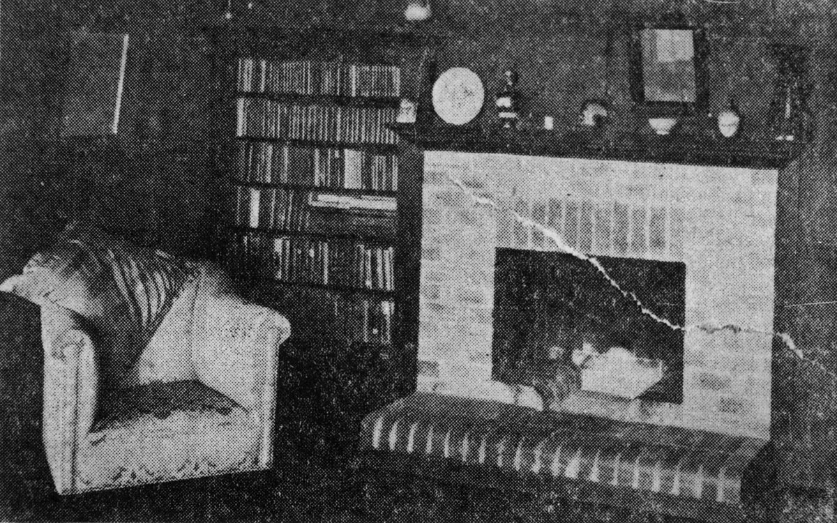 Section of the sitting room in the home of J. W. Greene, Wynnum, 1930