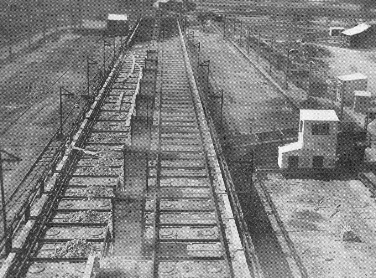 Looking down on the top of the coke ovens, Bowen, 1933, Bowen Hills