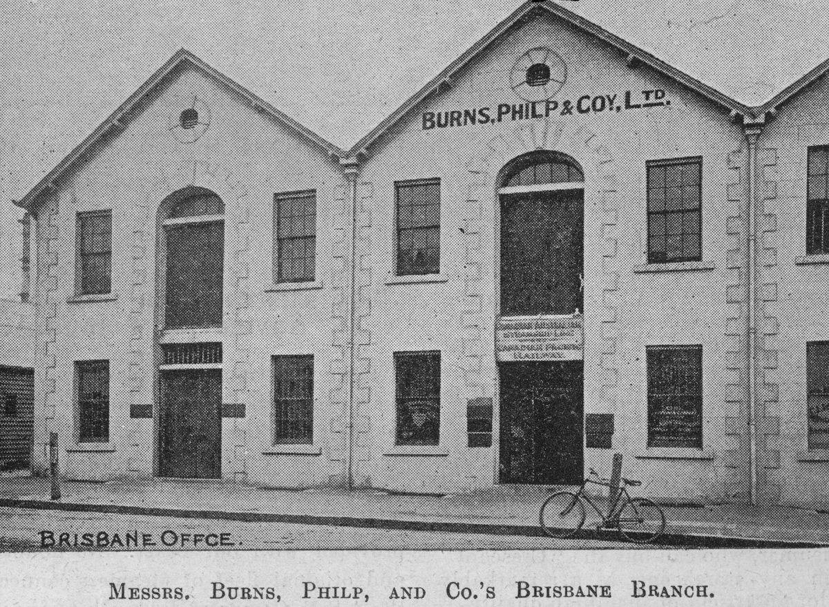 Brisbane office of the firm Burns, Philp & Coy. Ltd., 1896, Brisbane City