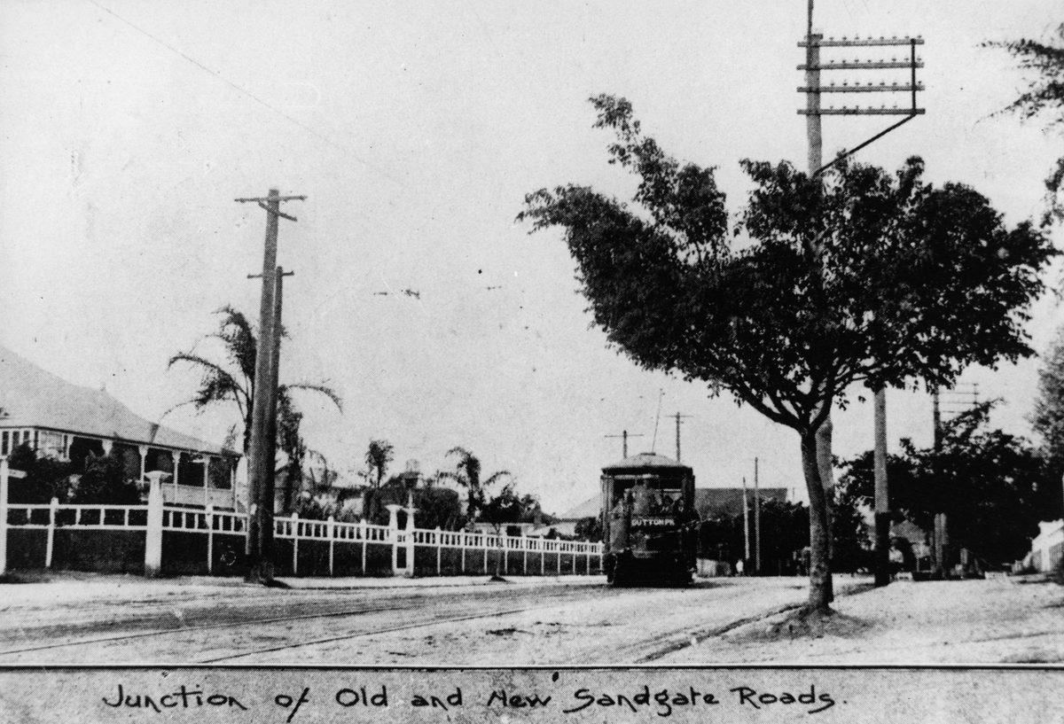 Junction of Old and New Sandgate roads at Albion in 1921