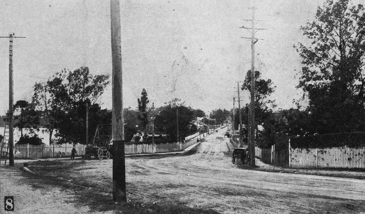 Norman Creek and tram terminus in East Brisbane, 1921