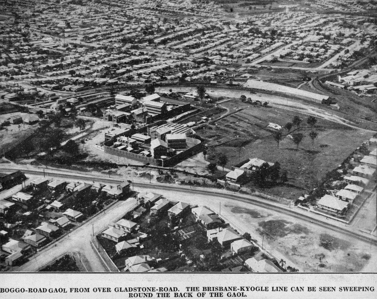 Aerial view of Boggo Road Gaol and Annerley Road, Dutton Park, 1929