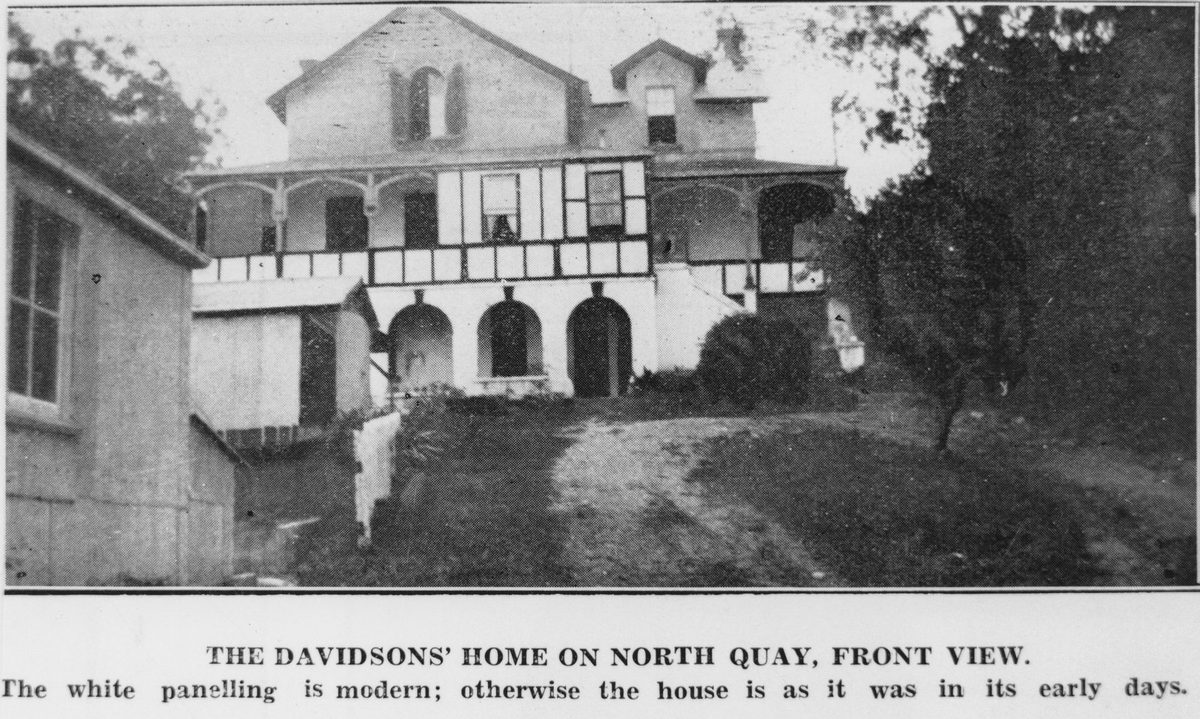 Front view of The Davidson's home on North Quay, Brisbane, 1931, Brisbane City