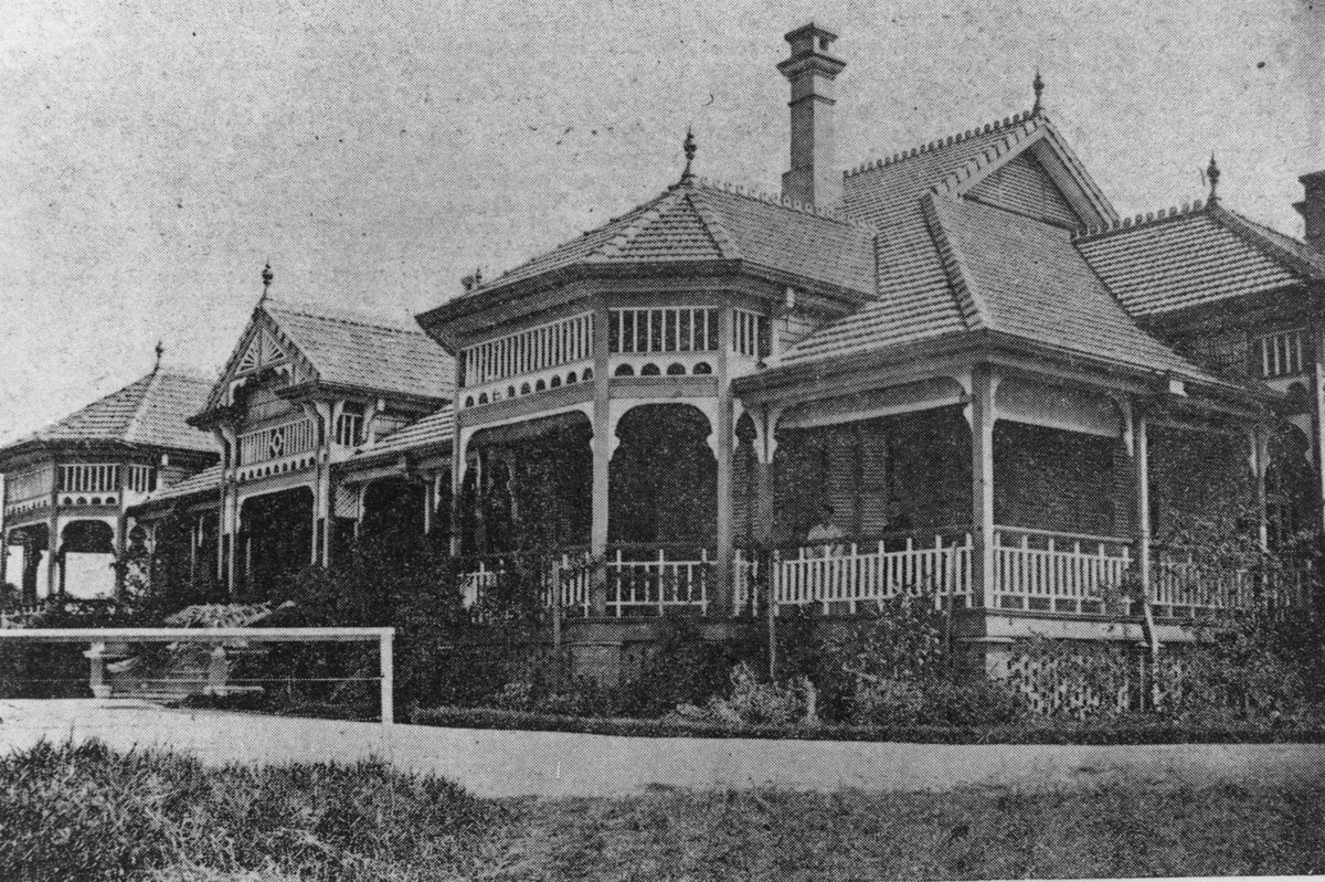 Wybenia, residence of James Clark, at New Farm, 1906