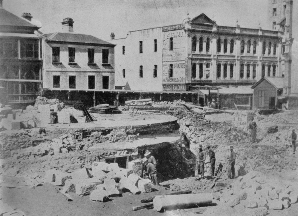 View of the demolished Queensland Government Tourist and Intelligence Bureau, George Street, Brisbane, 1923, Brisbane City