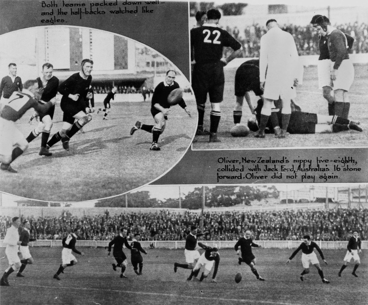 Australia beats New Zealand for the Rugby Union Ashes in Brisbane, July 1929, Bowen Hills