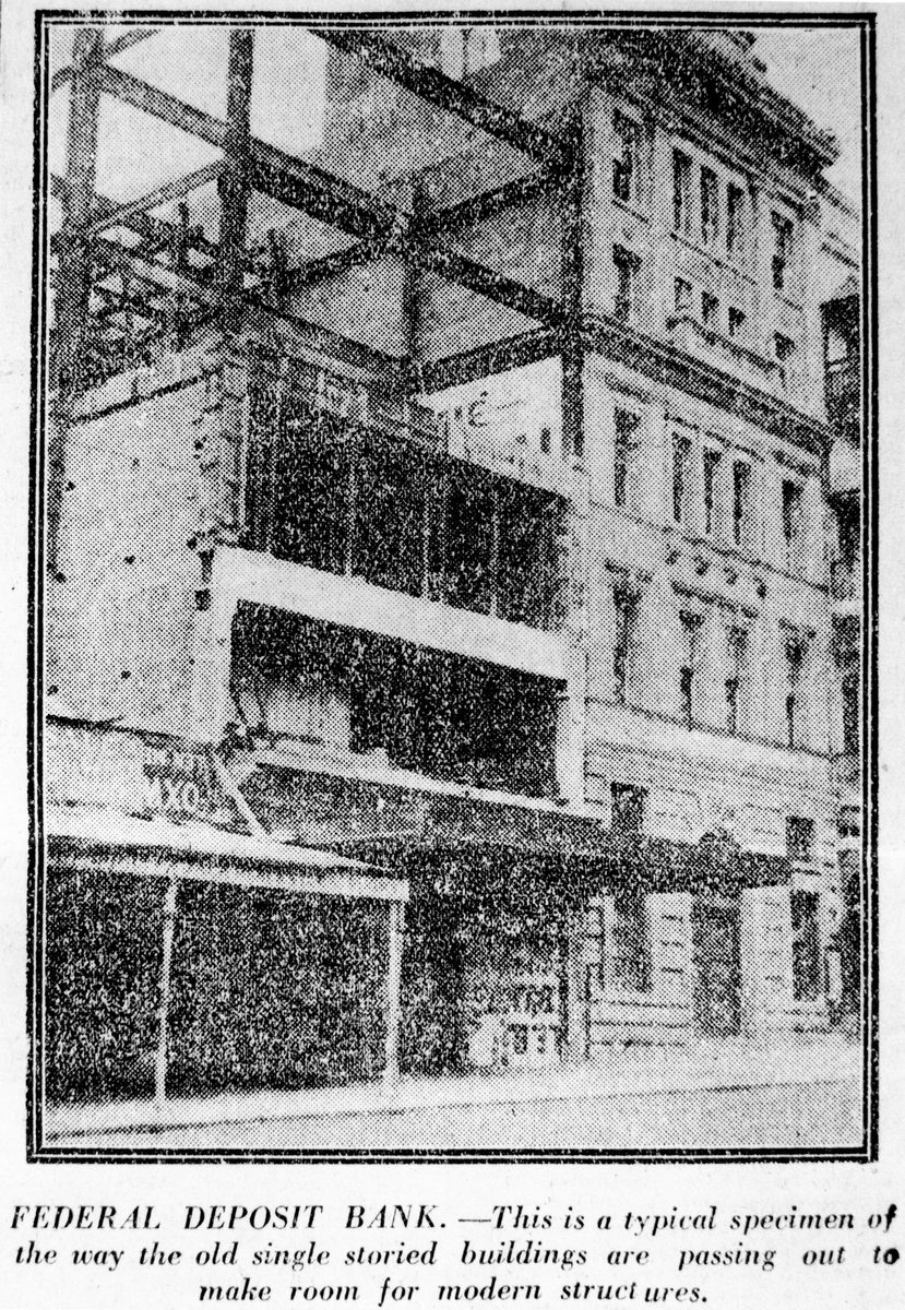 Federal Deposit Bank, Brisbane, during the course of construction, 1925