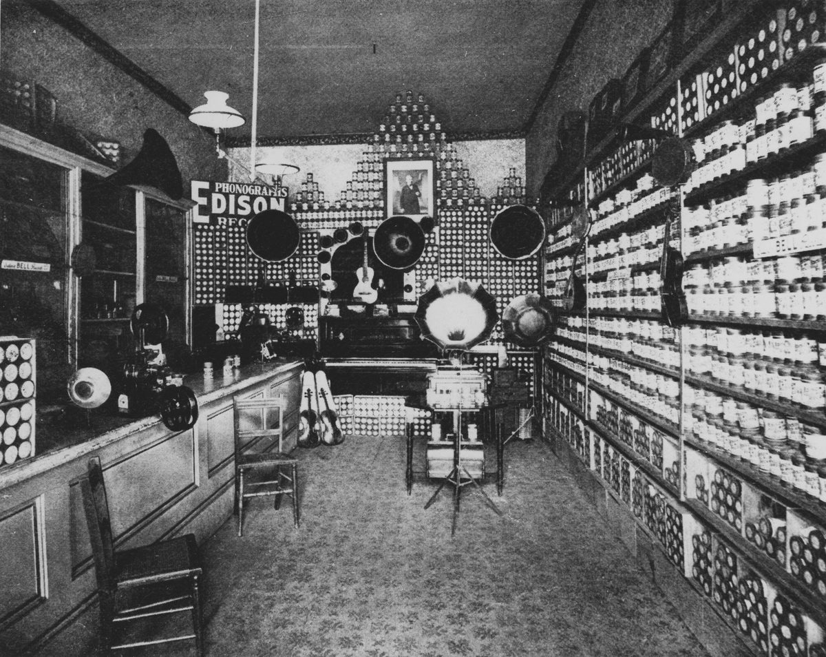 Interior of Heslop's Phonograph Depot, 1907, Brisbane