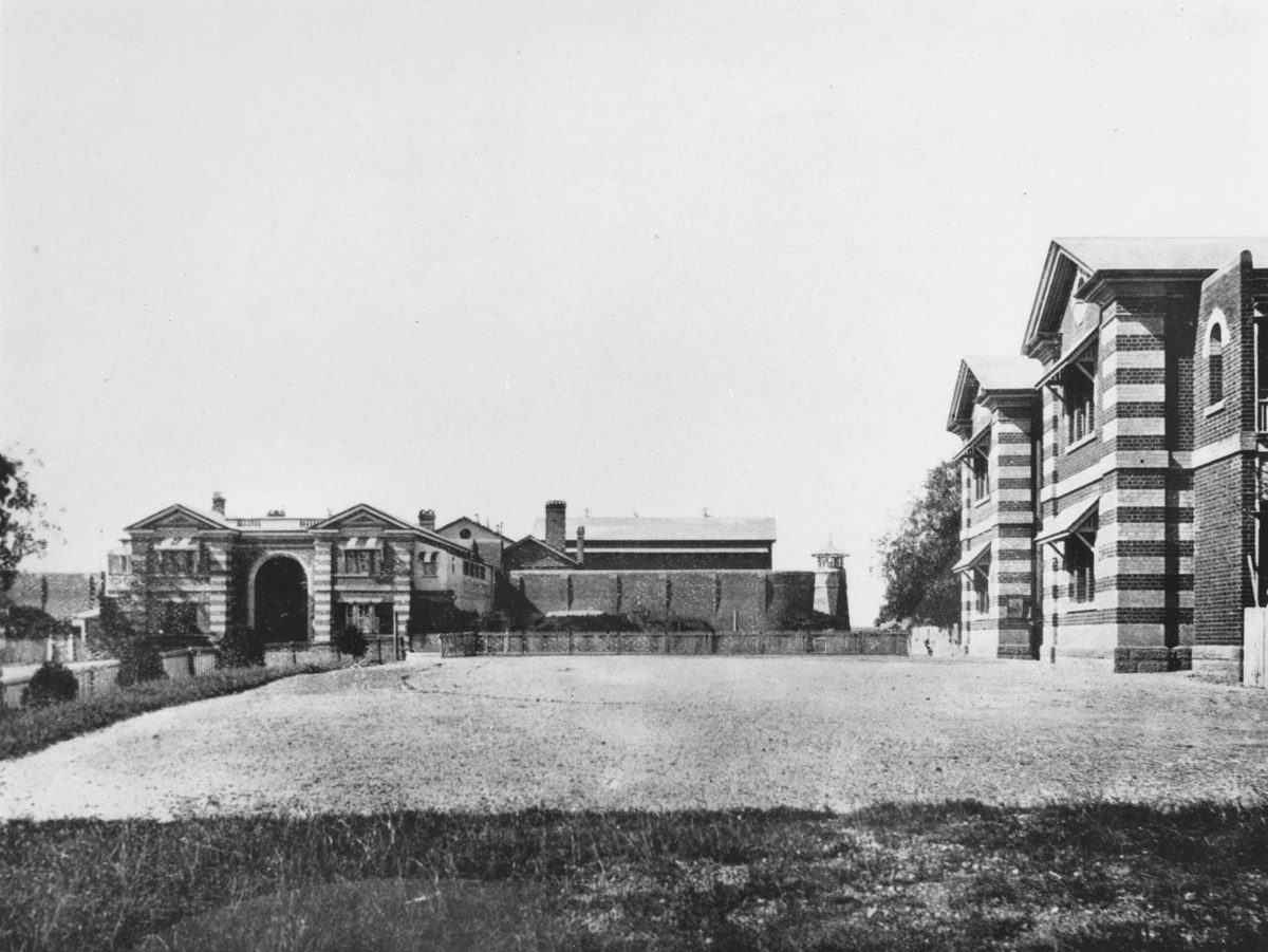 View of the male and female divisions of the H.M. Prison, Boggo Road Gaol, Brisbane, 1912, Dutton Park