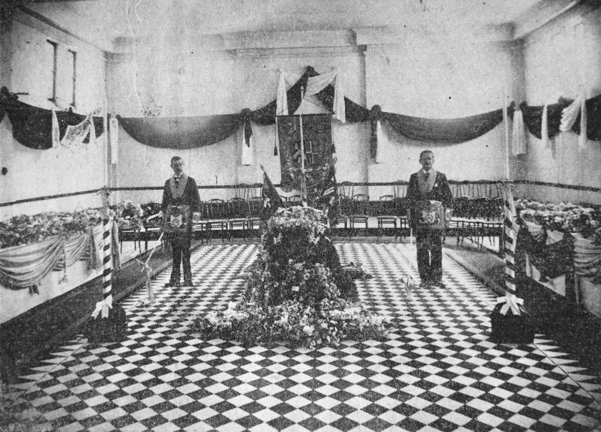 Sir Augustus Charles Gregory lying in state, Brisbane, 1905