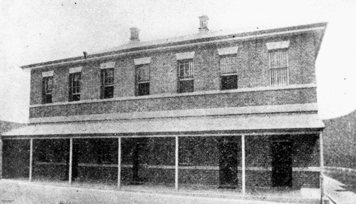Hospital wards and warders' quarters at Boggo Road Gaol, Brisbane, 1903, Dutton Park