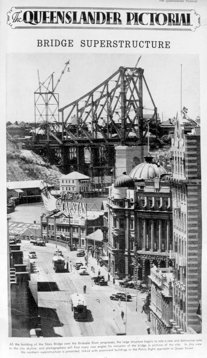 Superstructure of the Story Bridge, Brisbane, 1938, Kangaroo Point