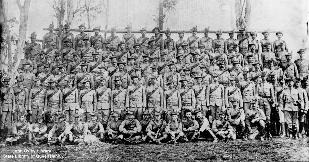 Queensland Mounted Infantry, 'A' Company, bound for South Africa, 1899, Brisbane
