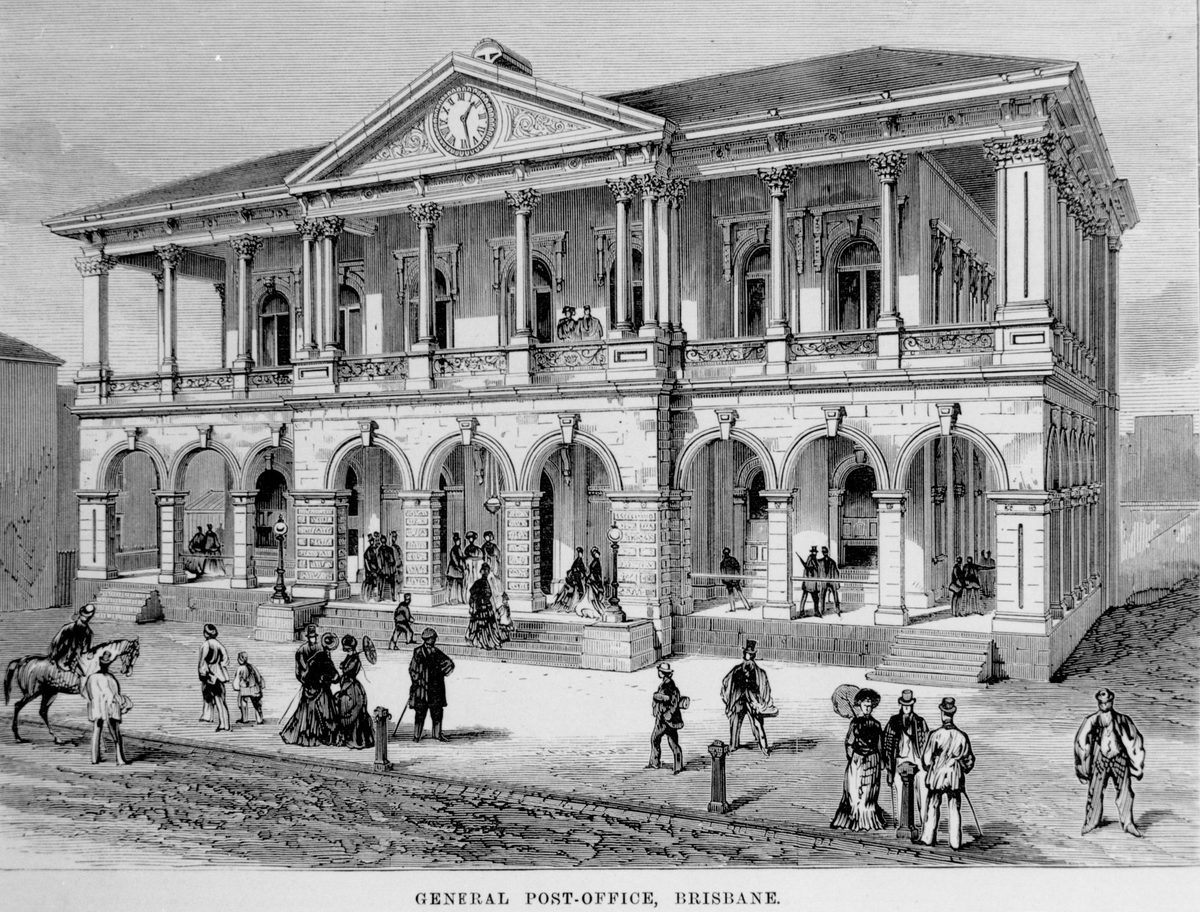 General Post Office, Brisbane, 1877, Brisbane City