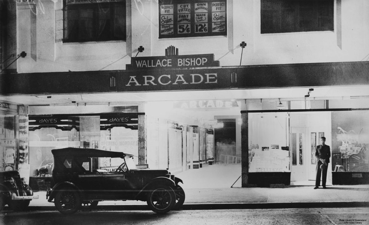 Wallace Bishop Arcade, Albert Street, Brisbane, Queensland, 1939, Brisbane City