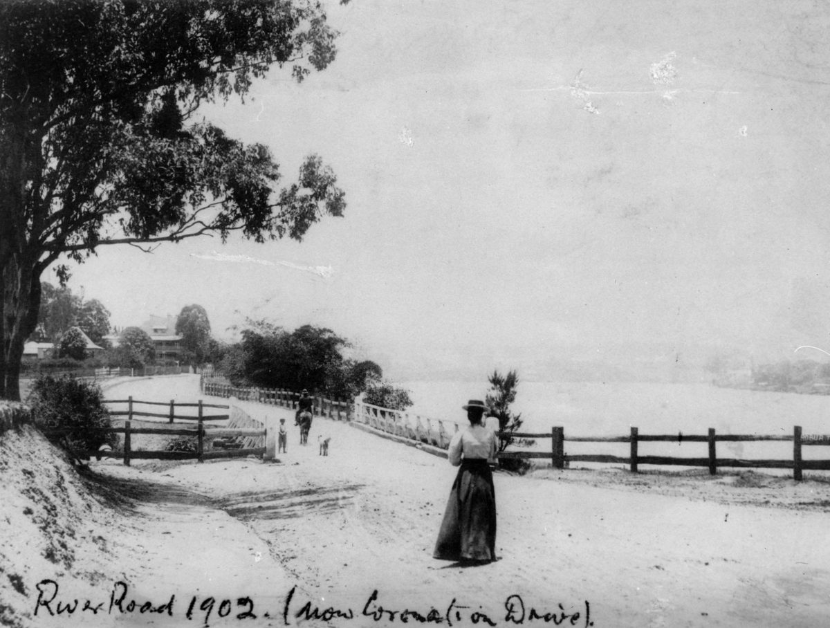 Walk along River Road in 1902, Auchenflower