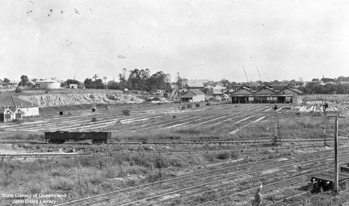 View of the railway yards at Mayne, Brisbane, 1924