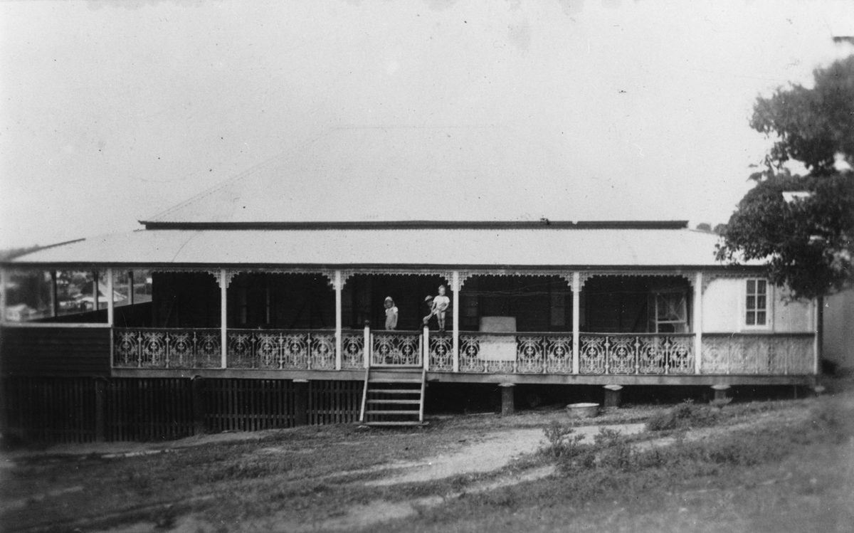 Groveley Lodge, the residence of John and William Nicholson, early settlers of Grovely, Brisbane, Queensland, 1948