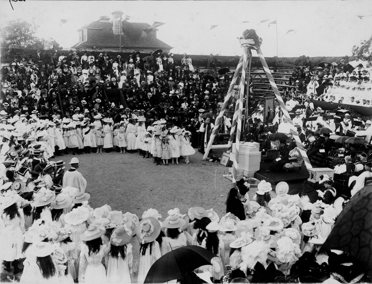 Laying the foundation stone at St John's Cathedral, Brisbane, Queensland, 1901, Brisbane City