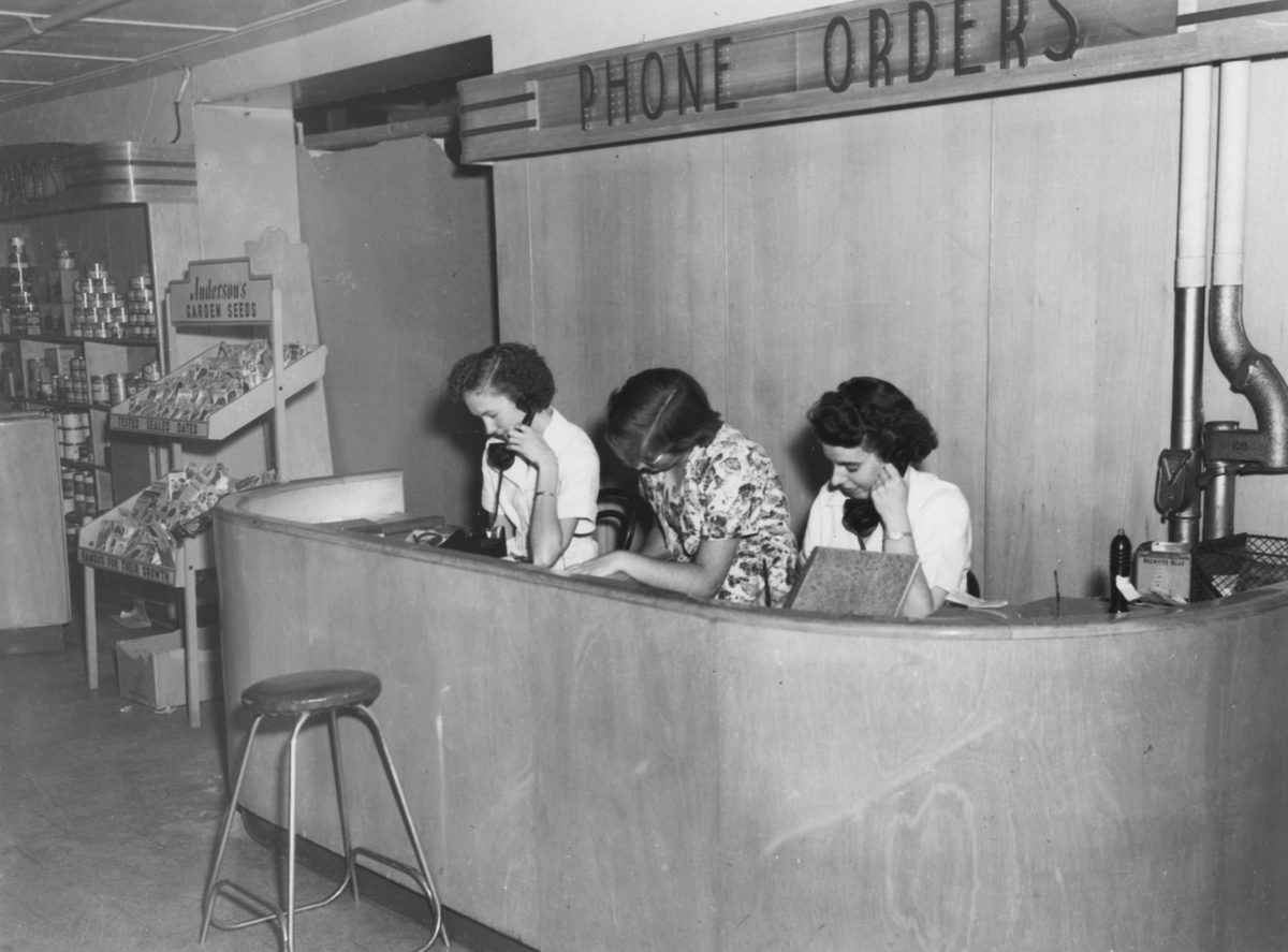 Phone orders section in T. C. Beirne's deparment store, 1952, Fortitude Valley