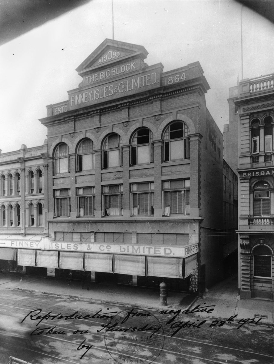 Finney, Isles & Co. Limited in Brisbane, Queensland, 1921
