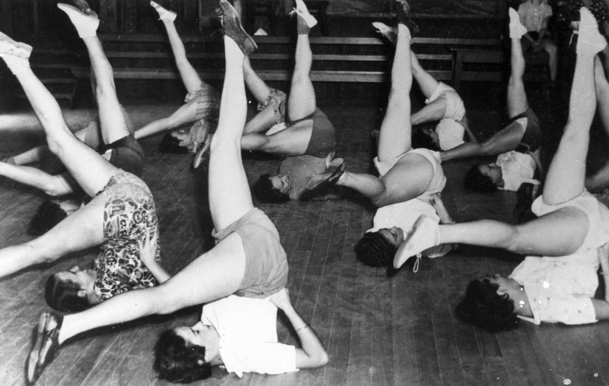 Women's exercise classes at the National Fitness Centre, Brisbane, 1941