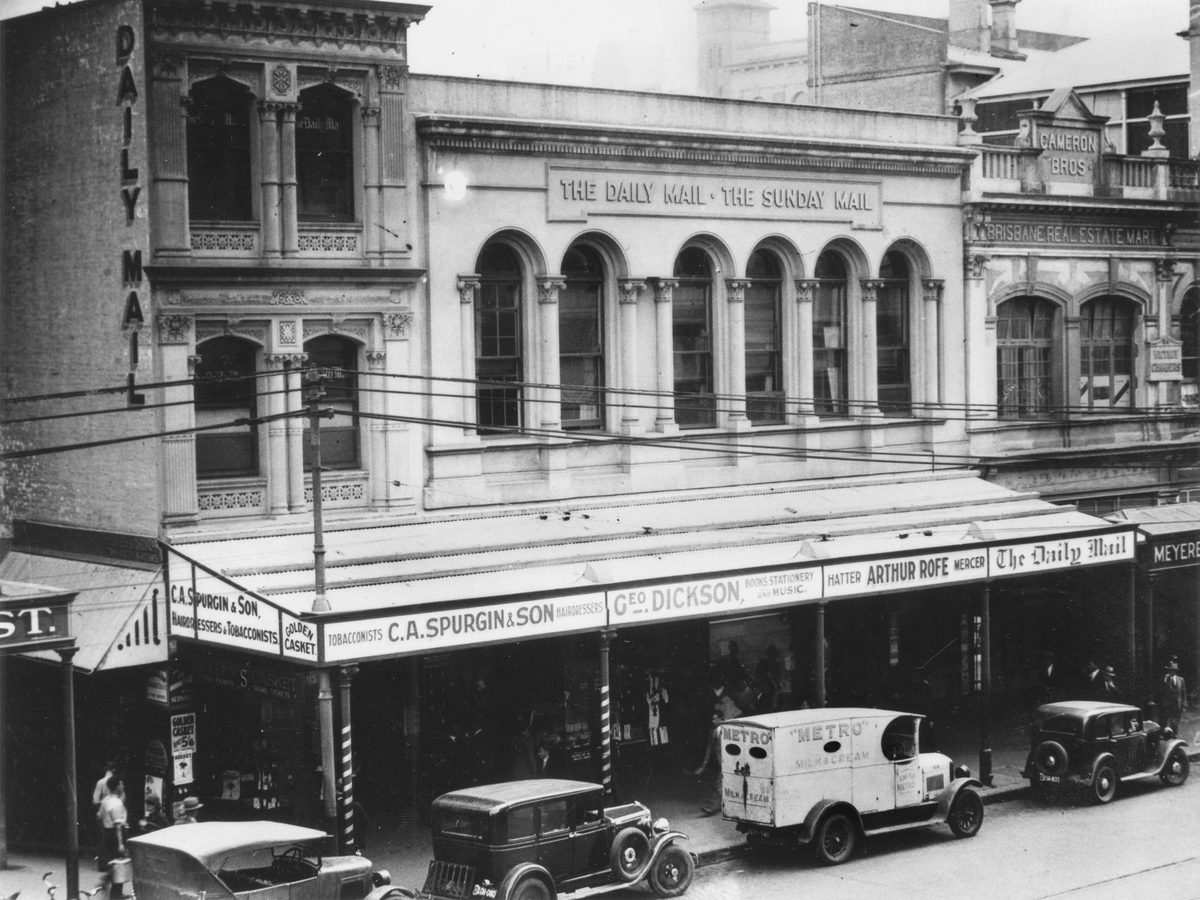Daily Mail newspaper building in Queen Street, Brisbane, 1933, Brisbane City