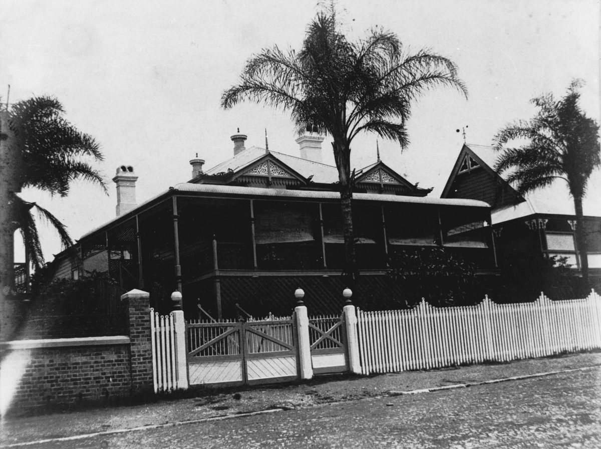 Highset Queenslander home in Merivale Street, South Brisbane, 1908