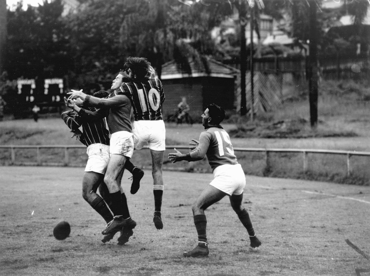 Sandgate v. Wilston Grange at Perry Park in April 1953, Bowen Hills