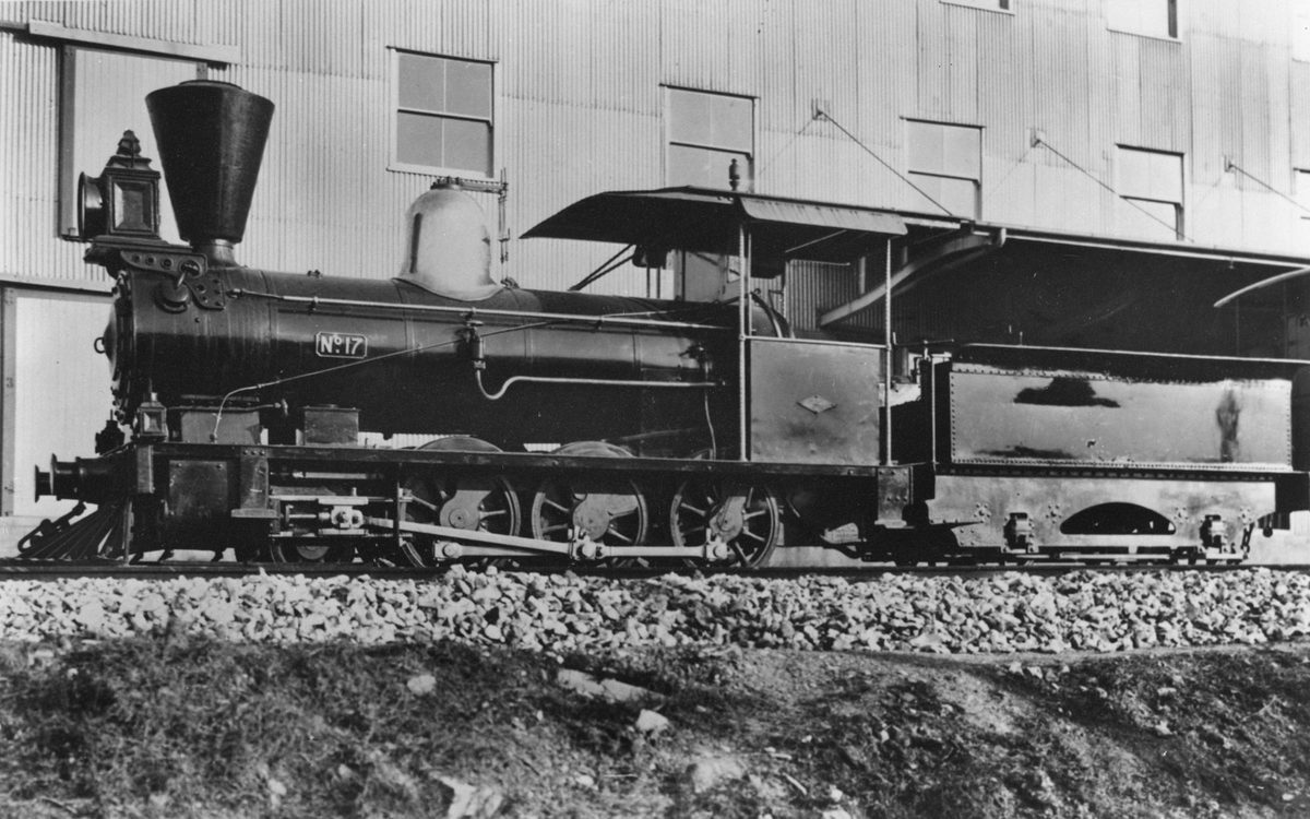 B12 Locomotive no. 17 on display at Roma Street, Brisbane, 1914, Brisbane City