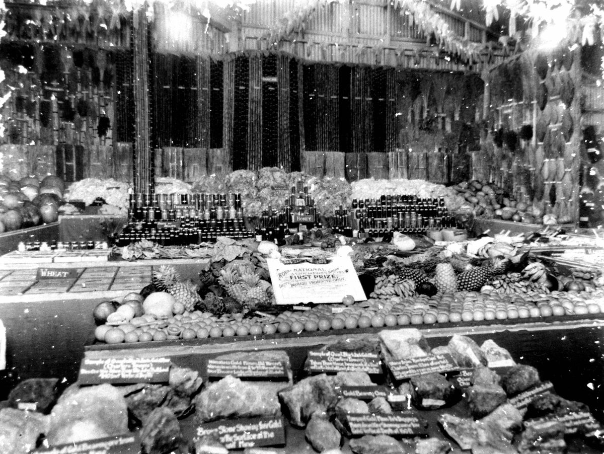 First prize won by the Mackay - Charters Towers District Exhibit, Royal National Association Exhibition in Brisbane, 1934, Bowen Hills